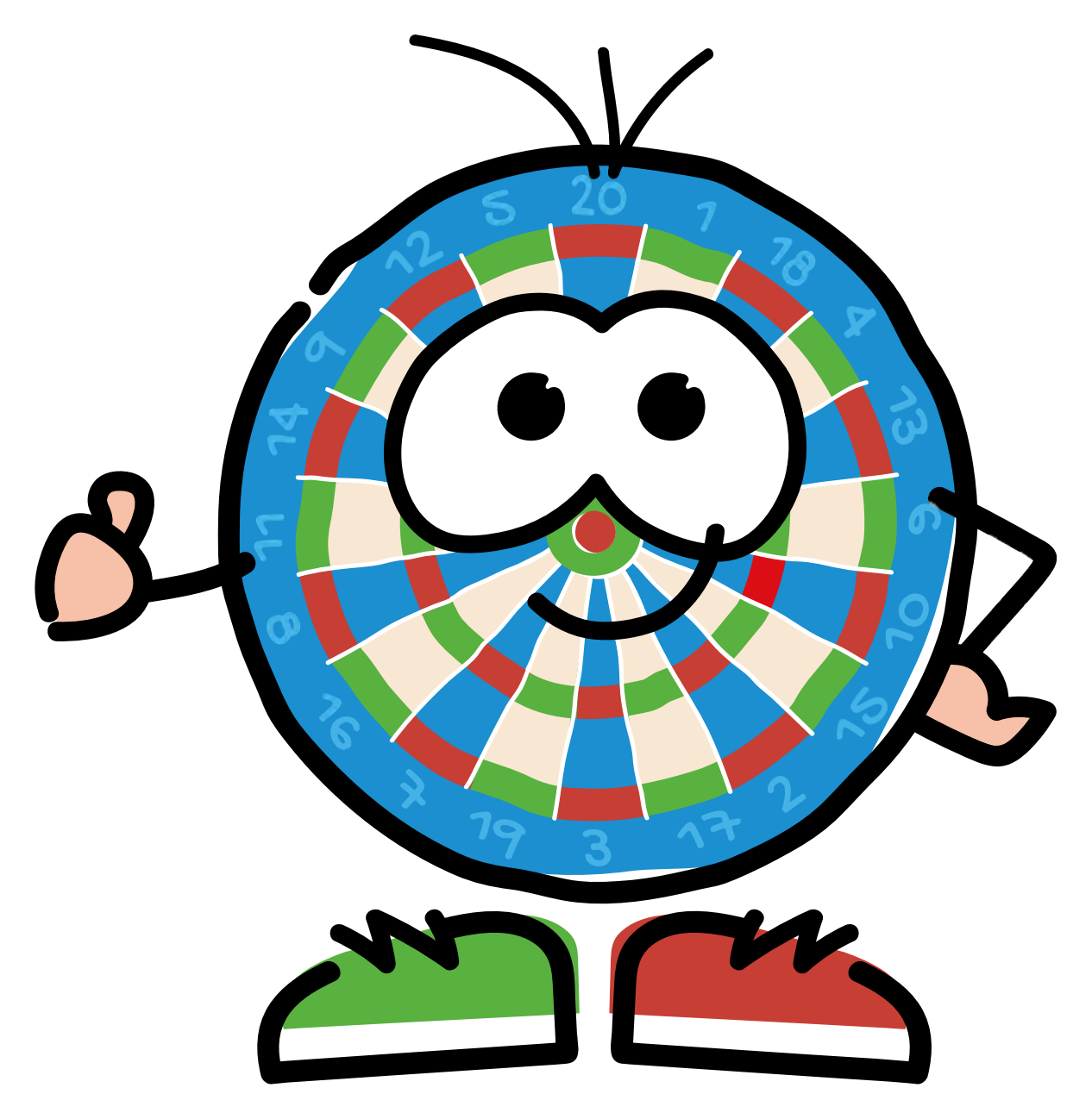 Dabi, the Europe Cup 2028 mascot, welcoming visitors to Billund
