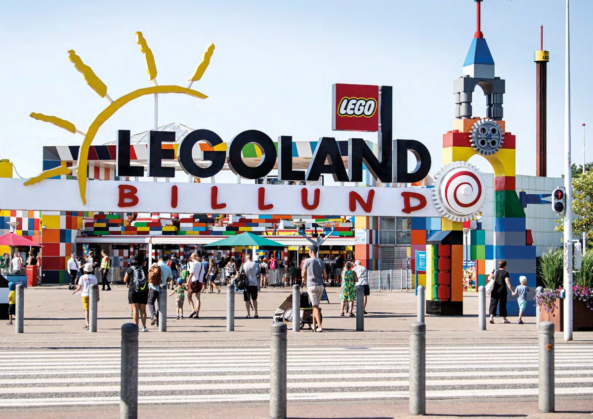 Visitors at the entrance to LEGOLAND Billund